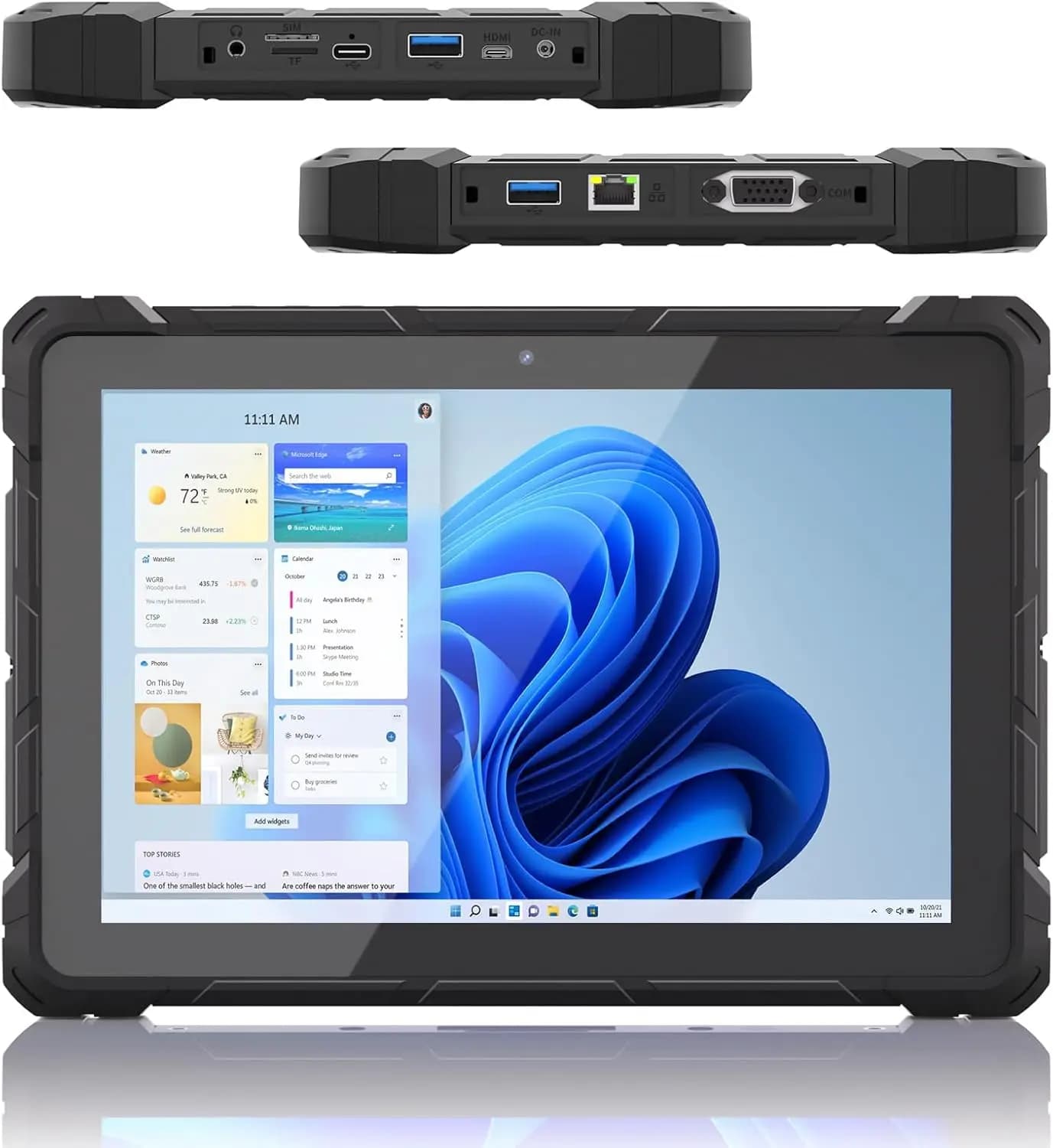 Tablet industriale robusto da 10,1 pollici 1920*1200 600nit 8 GB RAM 128 GB IP67 Windows 11 Pro Tablet PC Intel N4120 HDMI WiFi RS232