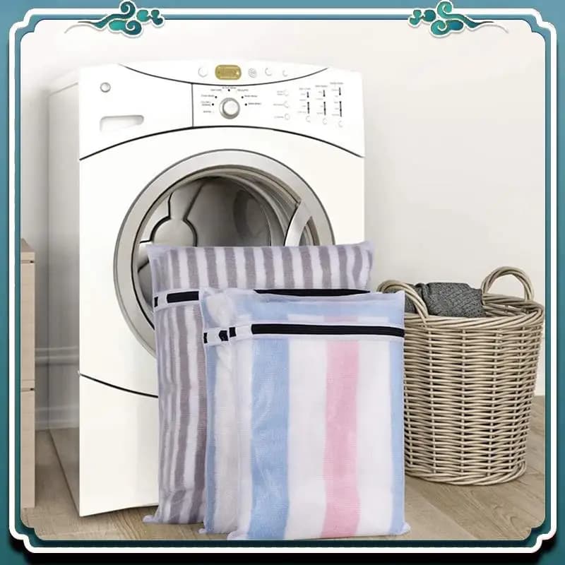 A67K-20 Bags for laundry, net linen bags with zipper, bedding bags for shirts, bras, socks (10S+10L)
