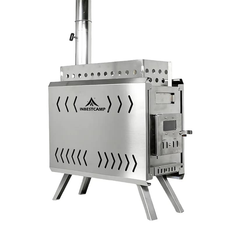 Stufa da Campeggio Portatile Pieghevole in Acciaio Inox 15L Impermeabile Standard/Plus per Riscaldamento e Cucina