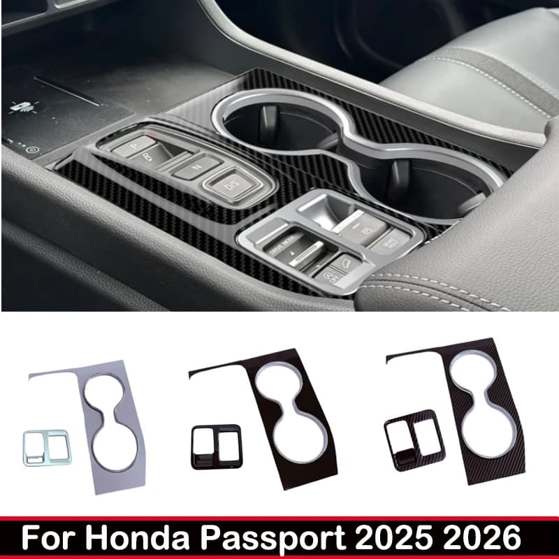 Per Honda passaporto 2025 2026 ABS fibra di carbonio Car Center Console Scatola del cambio Pannello supporto freno a mano Copertura Trim Accessori auto