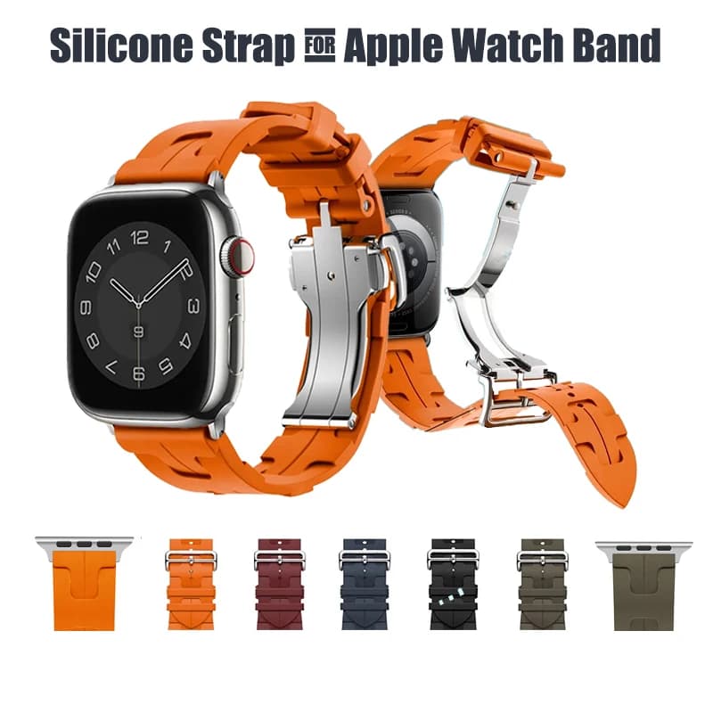 Kilim Single Tour cinturino in Silicone per cinturino Apple Watch 44mm 40mm 49mm 45mm 41mm 38 42 bracciale iwatch series 9 se 3 6 7 8 ultra 2
