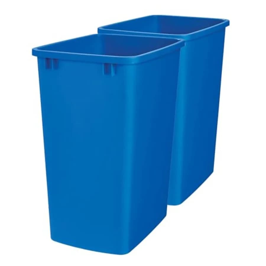 35 Quart Polymer Replacement Trash Bin, Recycle Waste Garbage Container for Kitchen Cabinet Pullouts,,RV-35-22-2 - Large Plasti