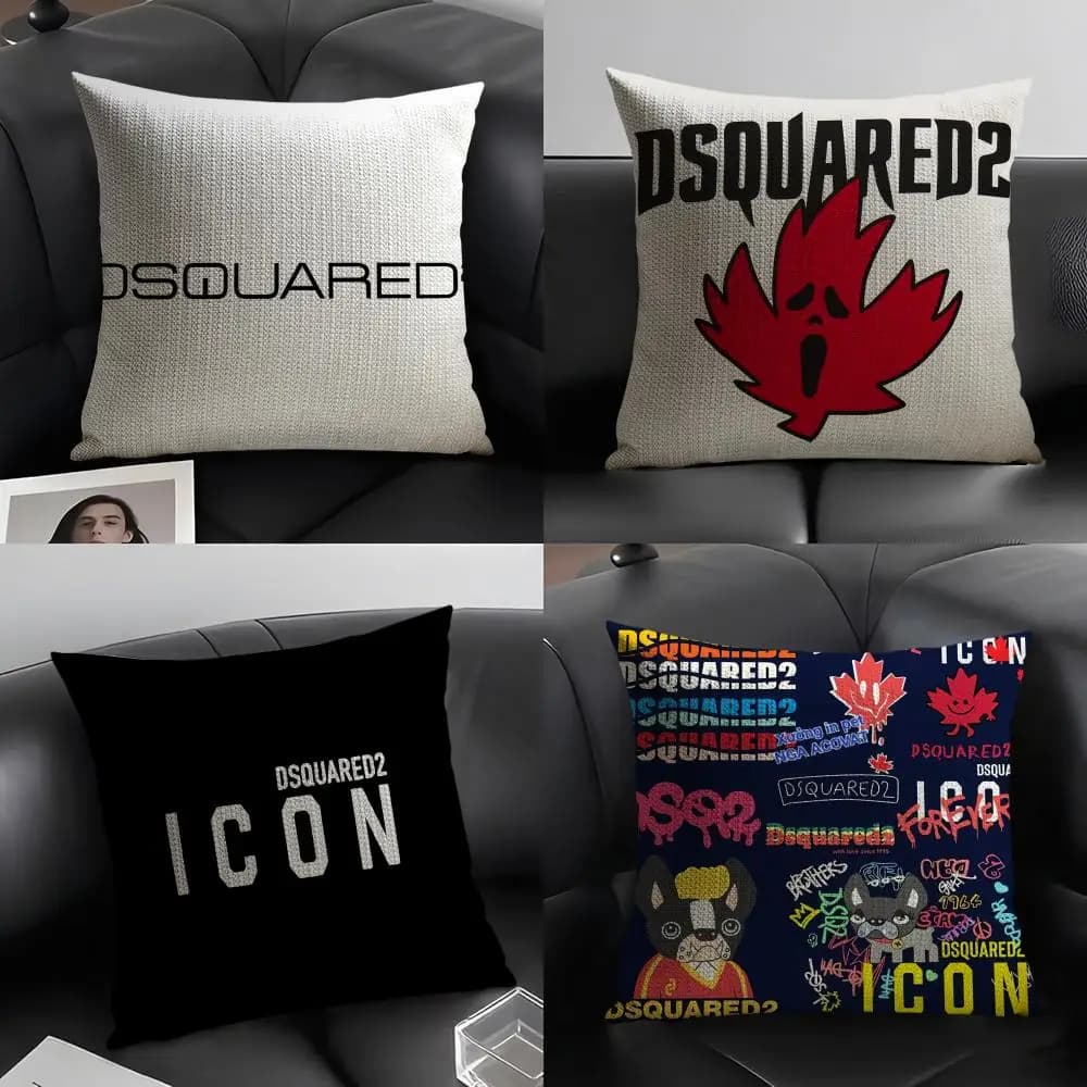 Fodere per cuscini in lino D-Dsquared per divani decorativi, cuscini per la casa, fodere per cuscini per auto e sedie