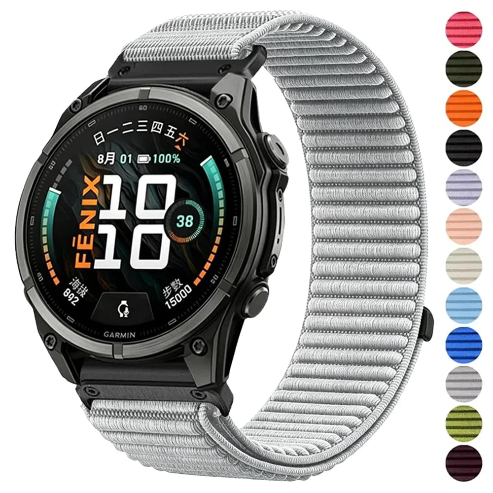 Quick Fit 26/22/20mm Nylon Strap for Garmin Fenix 9 9 Pro 8 43/47/51mm 7 Pro 7S 7X 6S 6X 6 5S Tactix 8 Bracelet Instinct 3 Band