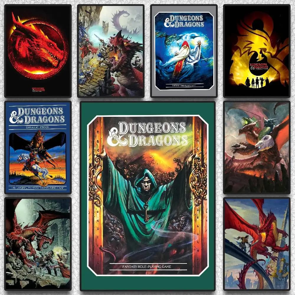 Legend Games Dungeons And Dragons-D Poster HD Art Sticky Wall Waterproof Home Living Room Bedroom Bar Aesthetic Decoration