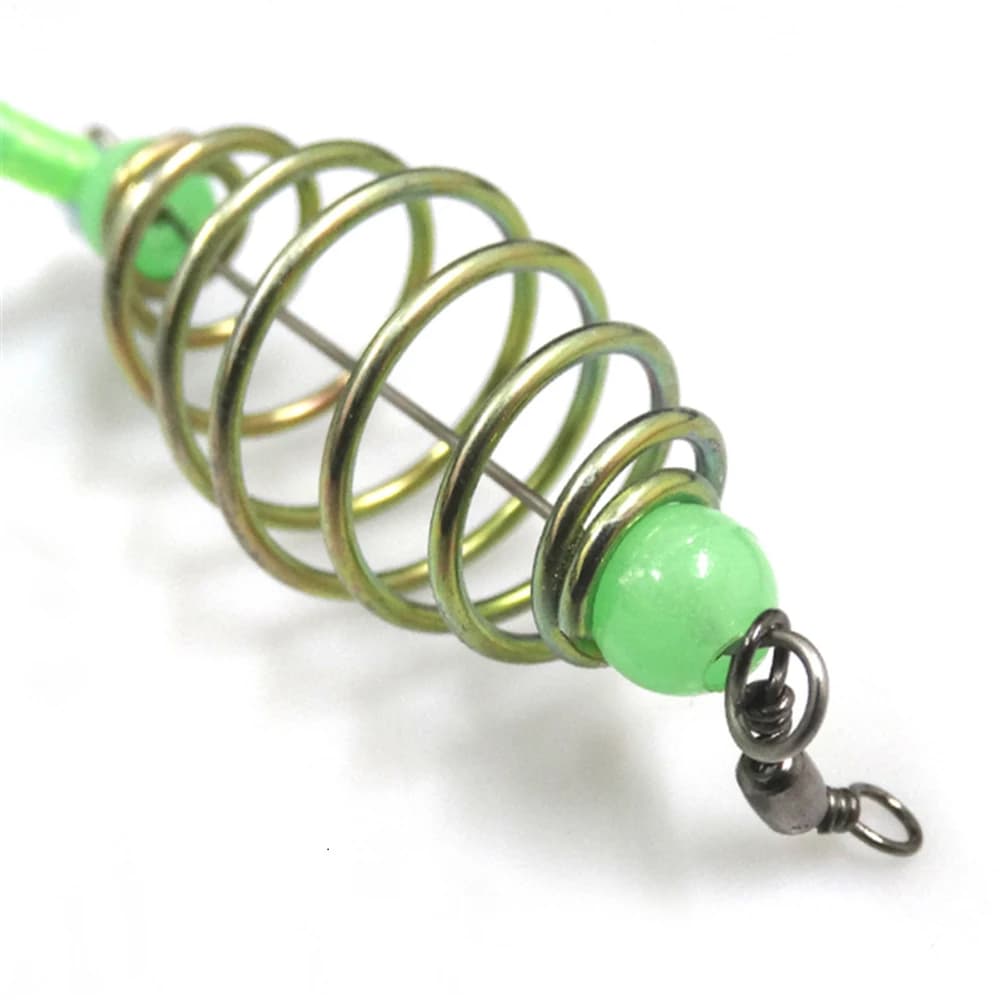 Forniture per la pesca Esche da pesca Gabbia da pesca multidimensione Rete luminosa in nylon Trappole da pesca per bancarelle a molla Rete da pesca