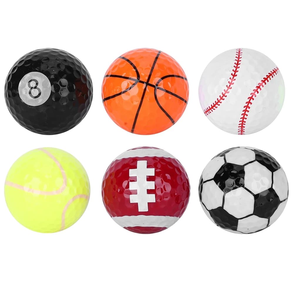6 pezzi di palline da Golf portatili sport che praticano accessori per palline regalo per l'uso in competizione