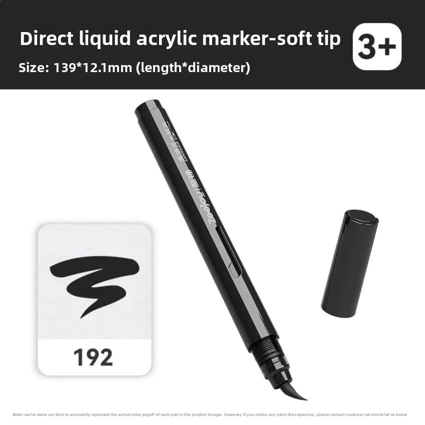 Zeejoy 1 PC 84 Colors Direct Liquid Acrylic Marker Soft Brush Paint Handheld for Manga Office School Stationery Supplies