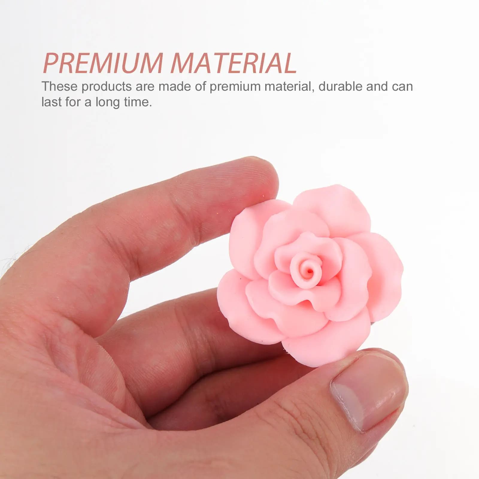 28 Pezzi di Charm Floreali in Argilla Polimerica, Accessori 3D per Artigianato, Decorazioni Fai-da-Te per Cover Telefono