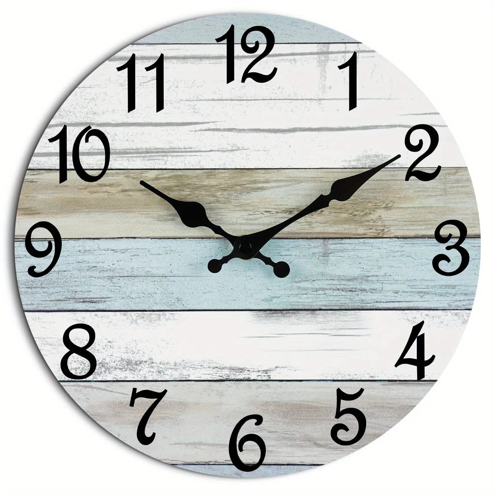 1pc 10Inch Wall Clock Nautical Decor, Beach Outdoor Clocks For Patio, Wall Clocks Battery Operated, Coastal Ocean