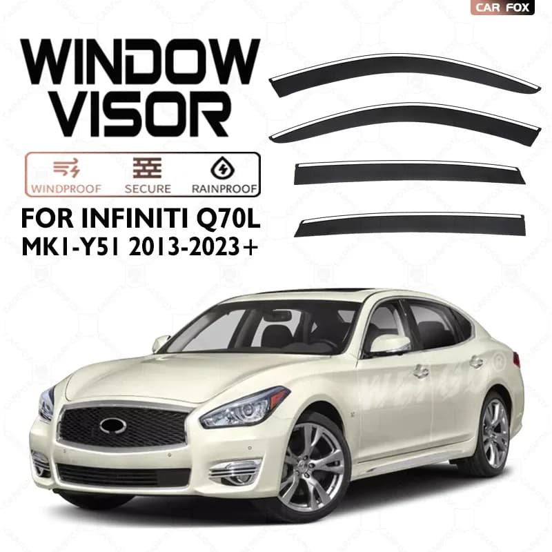 Per INFINITI Q70 Q70L Y51 2013-2023 + Finestra di automobile Visiera Tenda Shelter Parabrezza Finestrino laterale Pioggia Parasole Car Styling