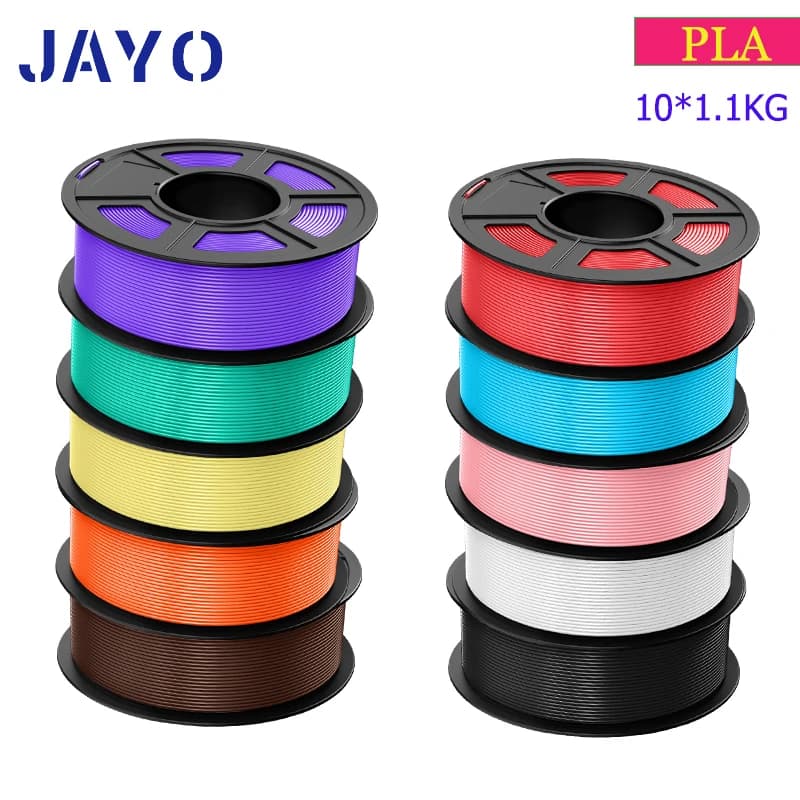 JAYO PLA Filament 1.75mm 3D Printing pla 8Rolls/10Rolls Neatly Wound Toughness 3D Printer Filament Materials for 3D Printer DIY