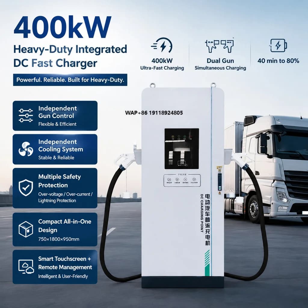 400kW Commercial DC EV Charger Dual 200kW per Dynamic Power Sharing OCPP 1.6J Outdoor IP55