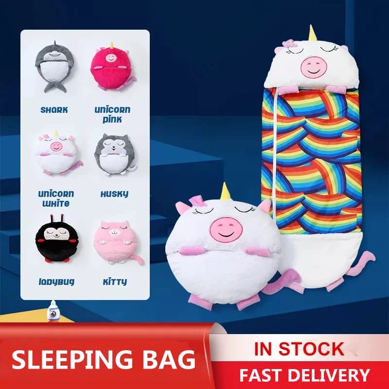 Children's sleeping bag cushion for dolls in plush girls hot soft lazy sleeping bags for kids sleeping bag for cartoons for birthday gift