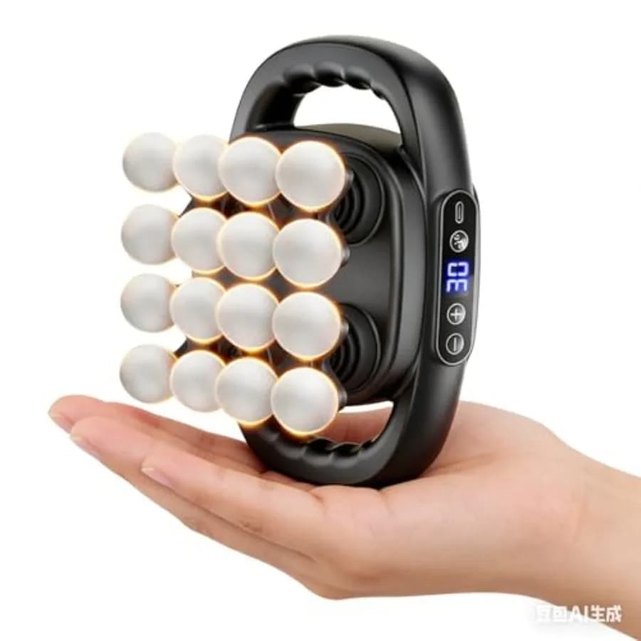 Mini 16 Head Massage Gun Set Mini 16-Drive 8-Head Massage Gun Deep Tissue with 30 Levels 3 Modes for Thighs Arms Waist Back