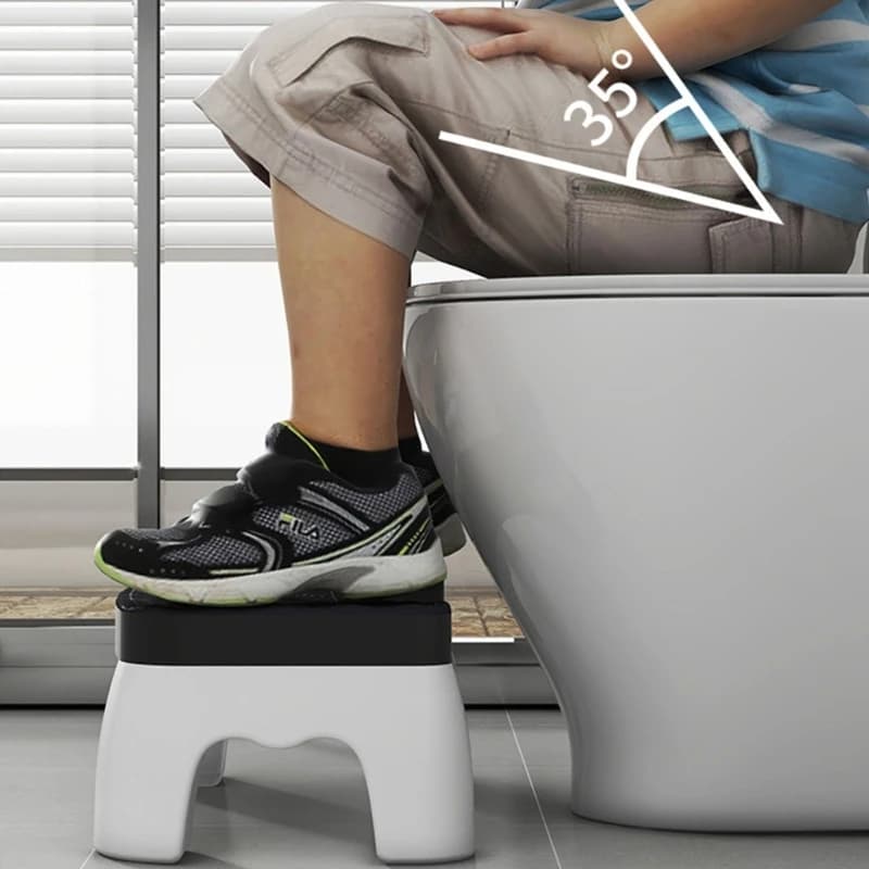 E06B Sgabello per WC igienico universale Rialzi per WC Poggiapiedi per bagno antiscivolo Design in plastica PP addensato per uso