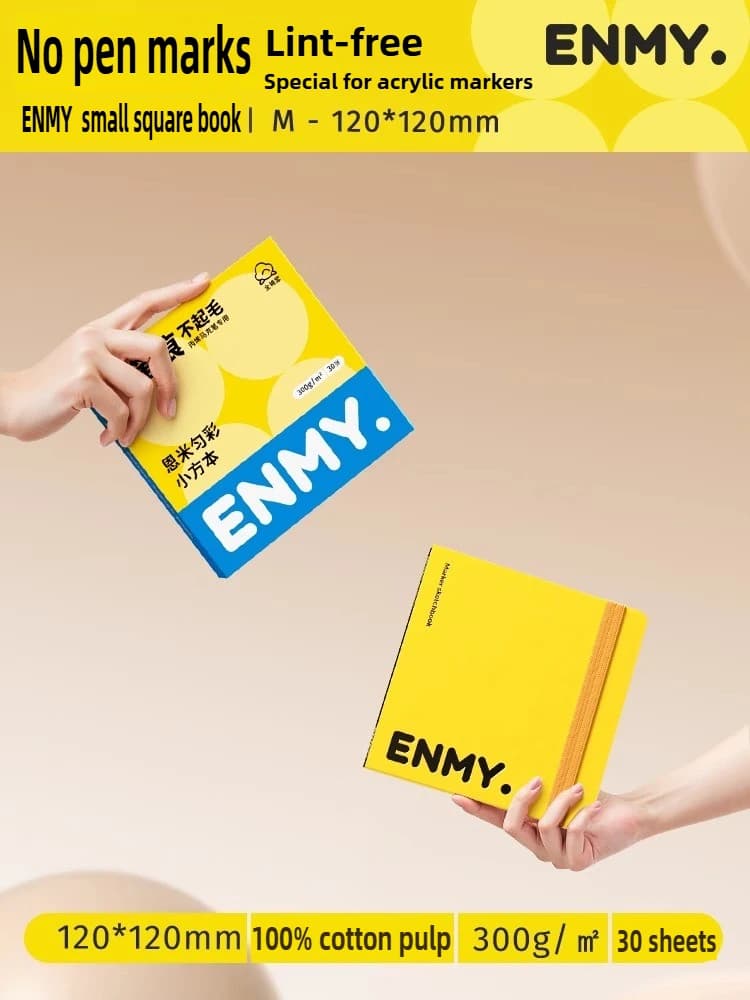 ENMY 300g/㎡ Acrylic Marker Paper Cotton Fiber Watercolor Paper No Bleed Art Paper for Drawing Notebooks Office School Supplies