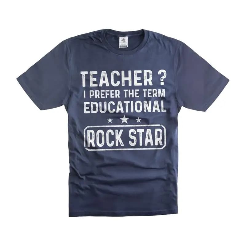Maglietta educativa ROCK STAR' divertente per insegnanti per il ritorno a scuola