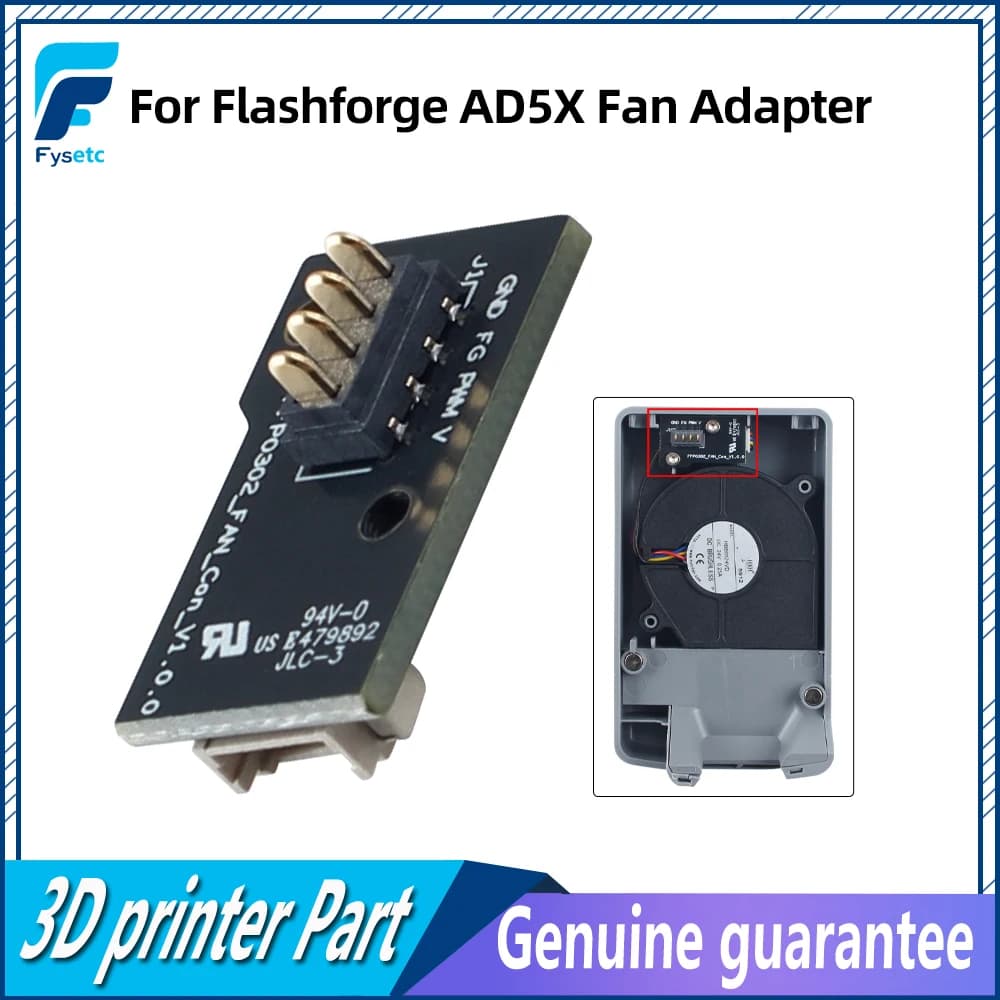 Adattatore per ventola Flashforge AD5X: semplifica il cablaggio e facilita la manutenzione - Adattatore per ventola per parti di stampanti 3D Flashforge AD5X