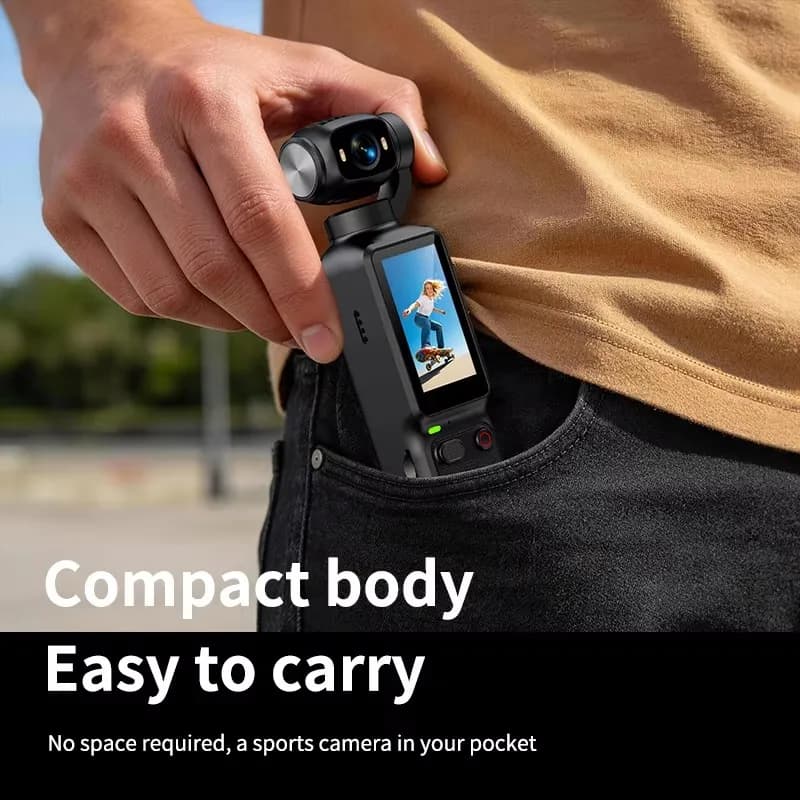 Handheld Pocket HD Action Camera 180° Rotatable Lens Mini Vlog Cam Outdoor Sports Cycling Video Recorder