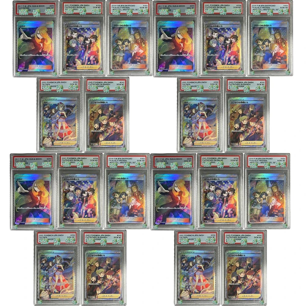 2017 DIY Anime PTCG Carta classificata JPN Sun Moon Fa/Cynthia Ultra lucida # 258/401 GX GEM MT 10 Collezione Etichetta regalo per carte collezionabili