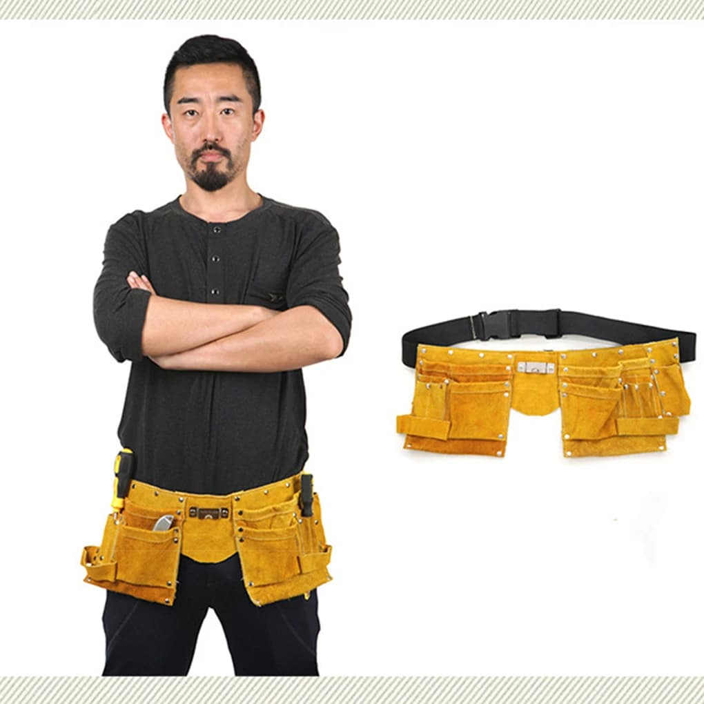Wide Application Tool Belt With Different-shape Pockets Easy To Wear Wear-resistant Storage