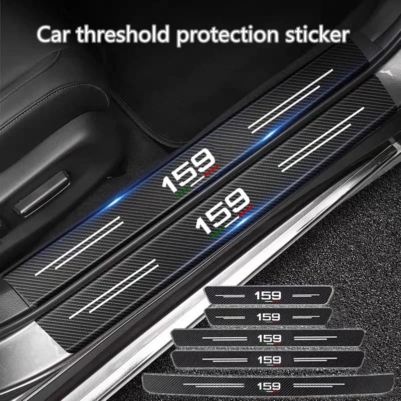 60X7 CM Anti-Scratch Anti-Scratch Anti-Scratch Protective Strip Carbon Fiber Car Sticker for Alfa Romeo 159 Auto Accessories