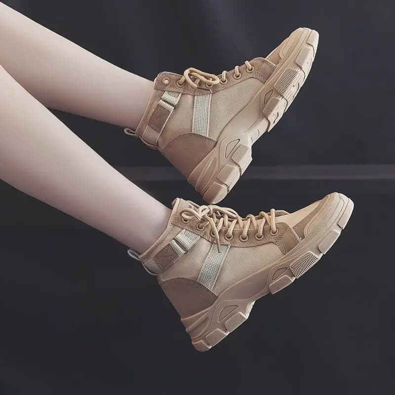 Women's boots height increasing casual soft soled shoes women autumn breathable hiking shoes for women