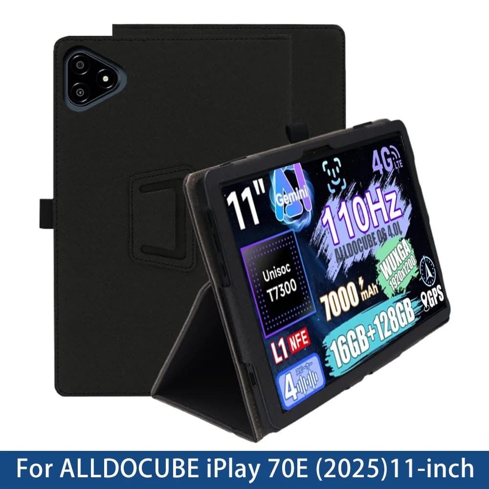 Funda Case For ALLDOCUBE iPlay 70E 11"Inch ,Folding Stand Protective Cover with Pencil Holder and Wrist Strap,PU Full Protection