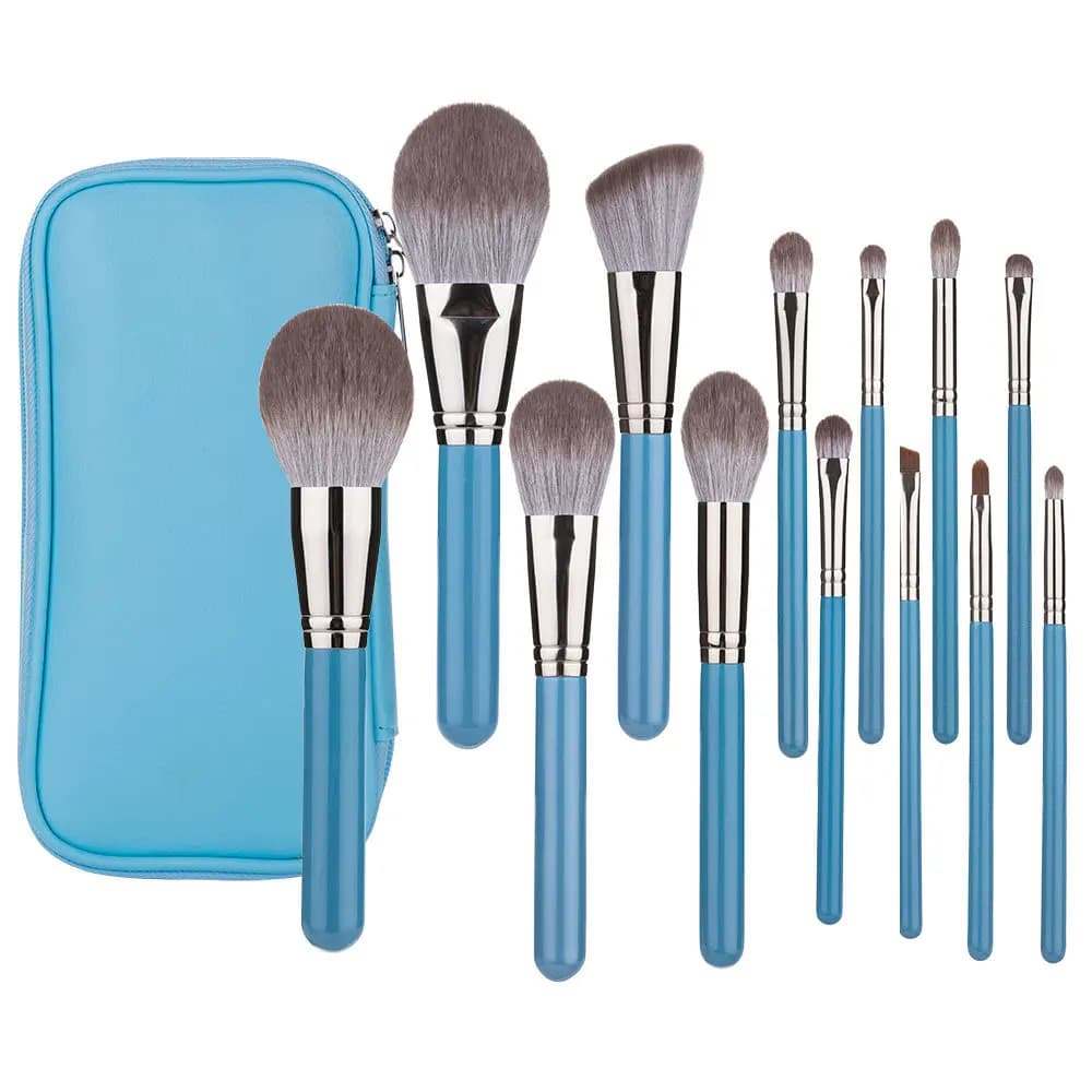 13-piece makeup brush set: super soft bristles for headlight/eyeliner, professional portable cosmetic tool kit