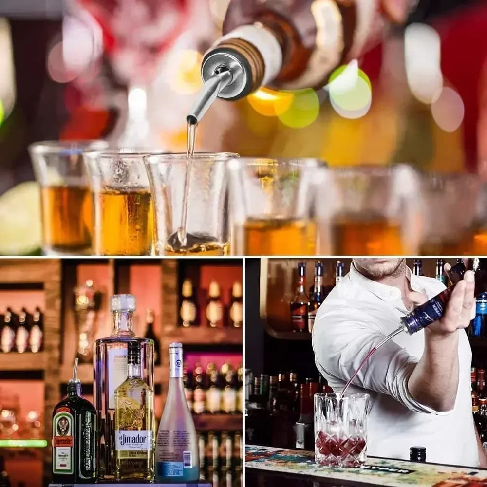 Tappo in acciaio inossidabile 304 per bottiglie di vino, bar, cocktail shaker, accessori per bar con tappo a bocca per shaker e scarico