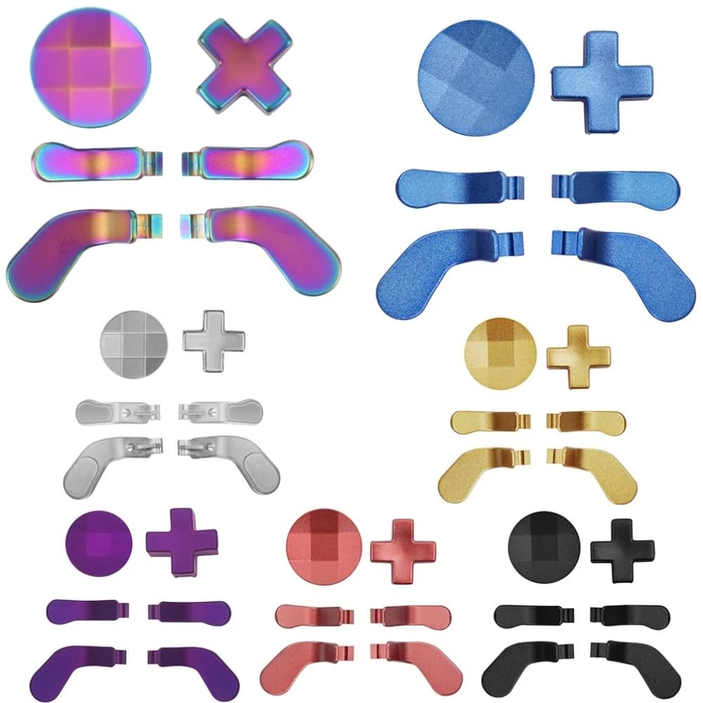 Accessori per Controller in metallo 6 in 1 con 4 pale 2 accessori D-pad parti Kit di parti di ricambio per Xbox One Elite Series 2