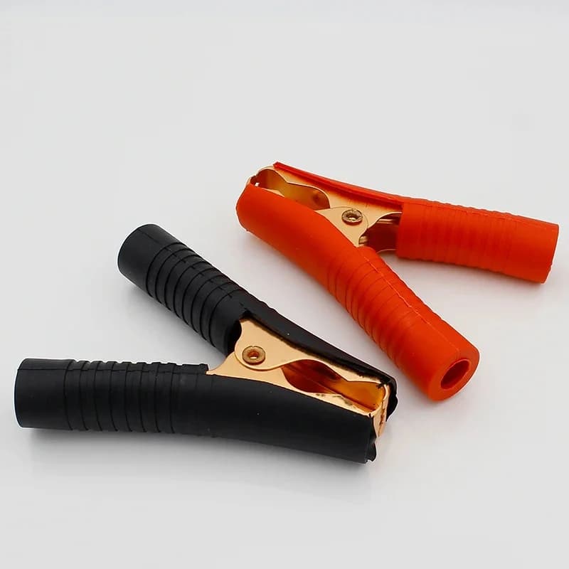 1 paio rosso + nero 100A clip a coccodrillo per auto morsetti per batteria clip a coccodrillo strumenti fai da te