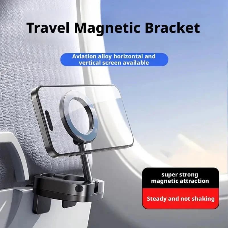 Supporto magnetico per poggiatesta auto per Magsafe iPhone 360 ° Supporto per telefono girevole per sedile posteriore, supporto regolabile per auto per tablet e telefono