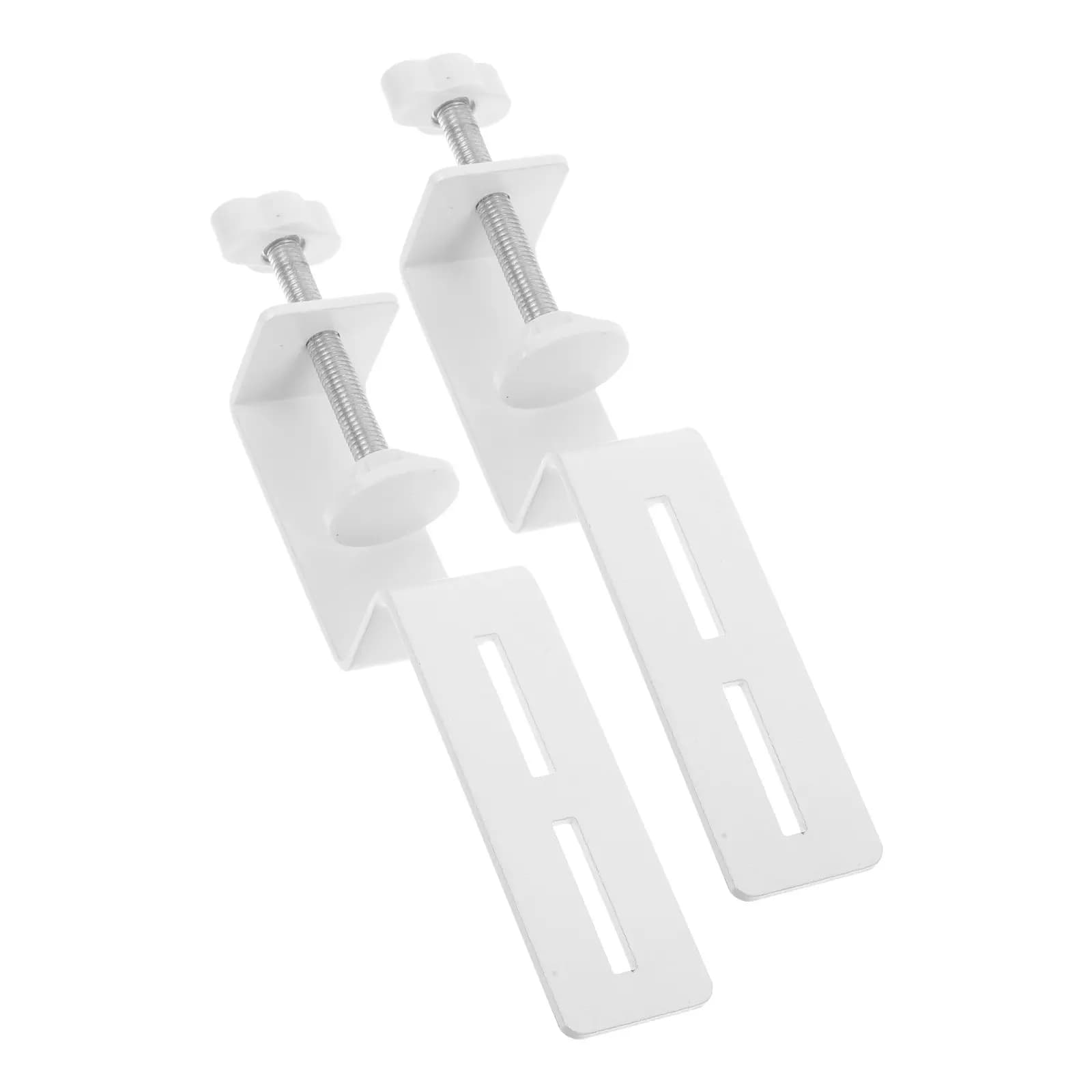 2 Pezzi Morsetti a C in Metallo Verniciato, Robusti Supporti da Tavolo per Monitor, Accessori per Postazioni di Lavoro