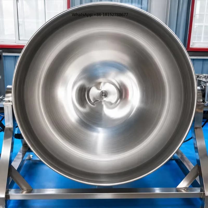 Stainless Steel Gas/Steam/Electric Heating 150L 200L 400L 800L Industrial Electric Heating Jacketed Kettle Cooker With Mixer