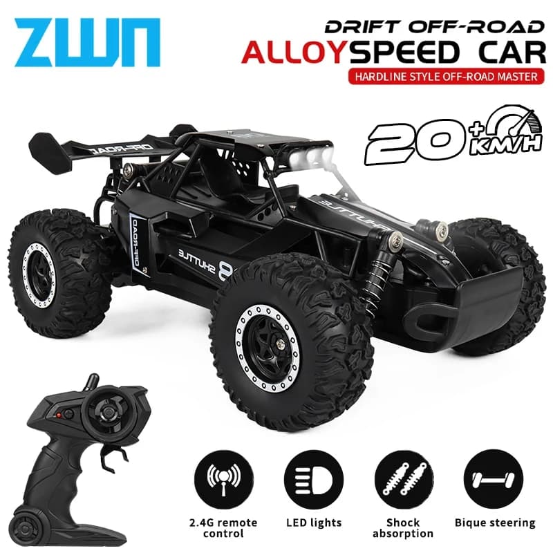 Auto telecomandata RC Drift Racing 1:16 Veicolo fuoristrada Lega 2.4G Radio Camion ad alta velocità con luce LED Arrampicata Regalo Giocattolo per bambini
