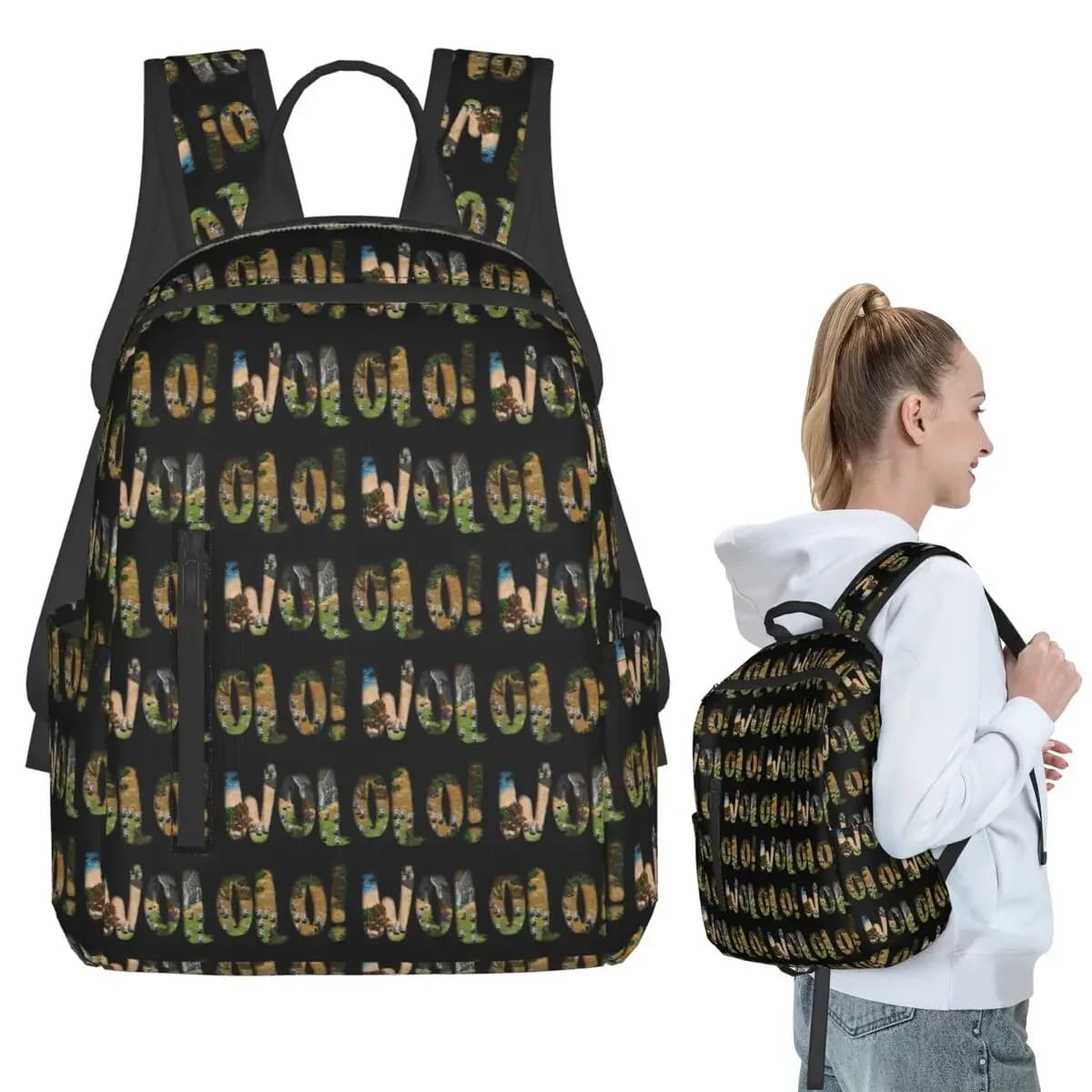 Age Of Empires WOLOLO Landscape Backpack Student Boys Girls BookBag Children School Bag Laptop Shoulder Bags for Men Women