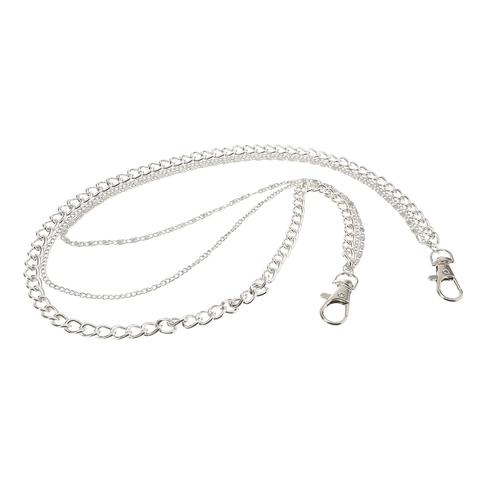 1Pcs Multi-Layer Pants Chain Silver Alloy High Toughness Versatile Waist Decoration Chain Trendy Jeans Skirt Trousers