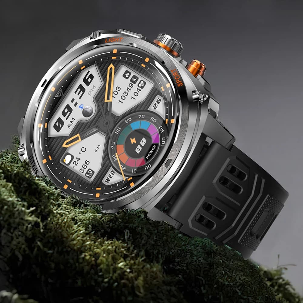 2026 New Outdoor 800mAh Large Size Battery SmartWatch Men Health Monitor 30m Waterproof Flashlight Bluetooth Sports Smartwatch