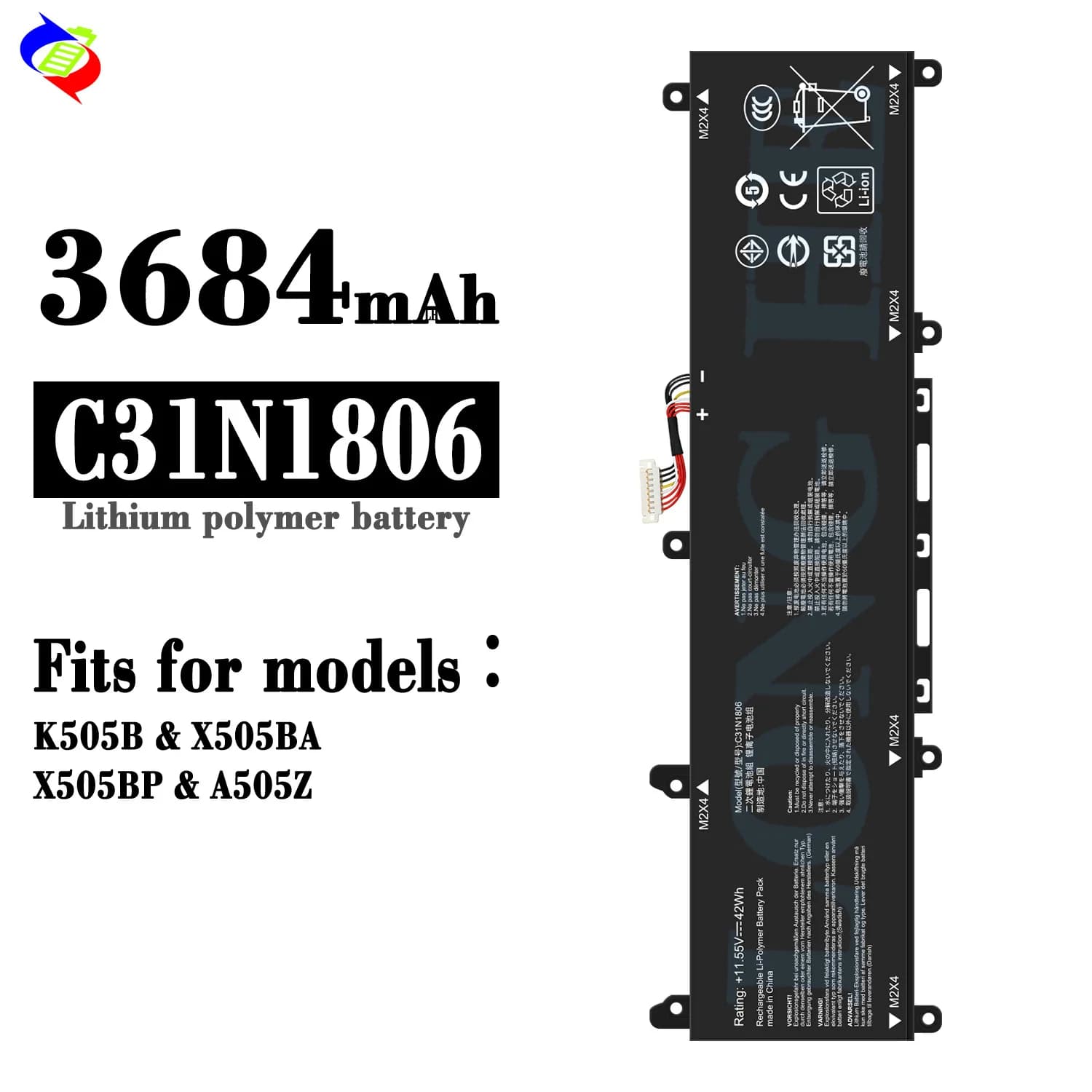 C31N1806 Laptop Battery for ASUS VivoBook S13 S330F S330U S330UA S330FN S330FA X330FA X330FL X330UA 11.55V Replacement Battery