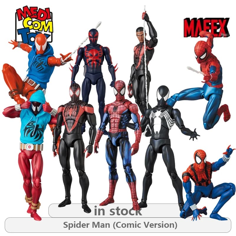 Medicom Toy MAFEX Star Wars Spider-Man Versione Fumetto Serie Ben Riley e Scarlet Spider Action Figure Modellino Giocattolo Articolato