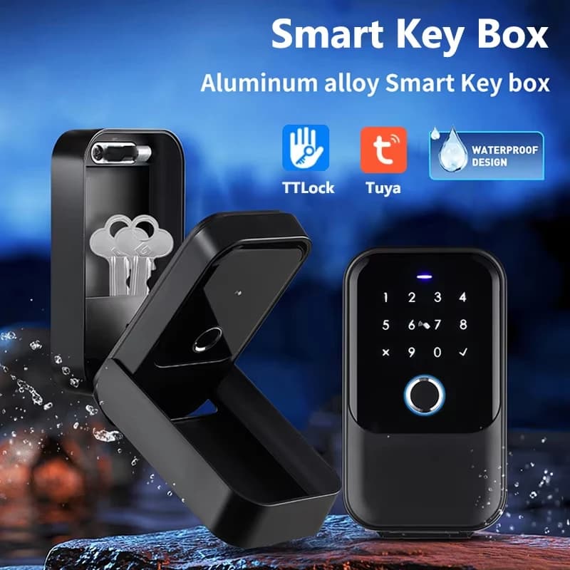 Scatola per chiavi con impronte digitali Scatola per chiavi segrete di stoccaggio Fusebox BLE Tuya / Ttlock App Sblocco Supporto Wifi Gateway Secreta Scatola di sicurezza Lucchetto