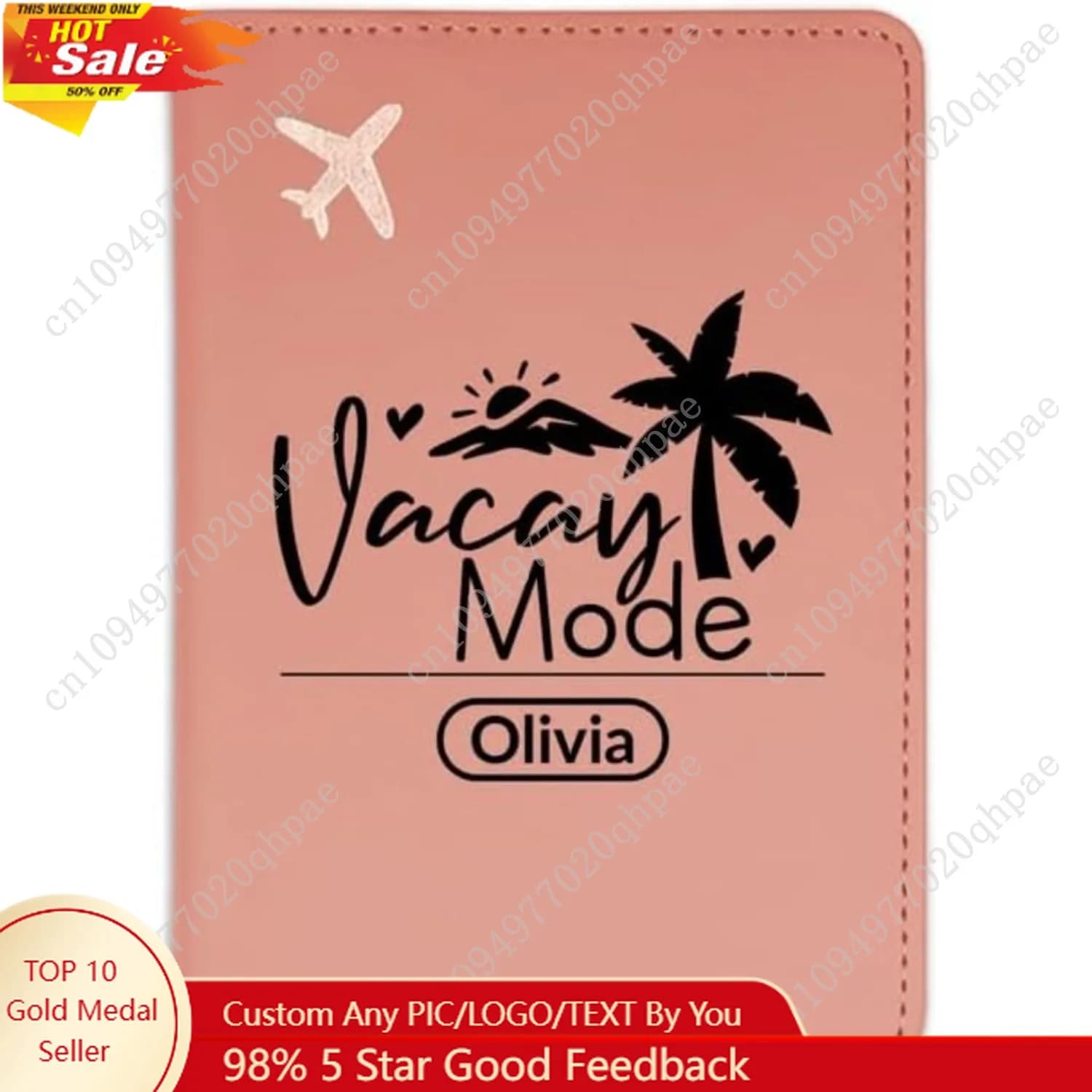 Custodia per passaporto personalizzata con nome - Portafoglio da viaggio personalizzato Essentials Passaporto Bagagli Accessori da viaggio - Vacanza Mu