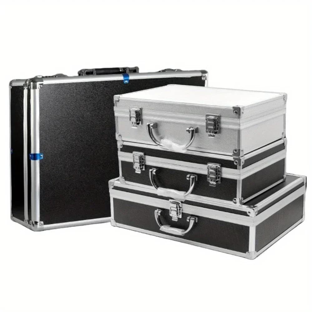 ToolBox Portable Aluminum Safety Equipment Tool Box Instrument Case Storage Box Suitcase Impact Resistant Case with Sponge