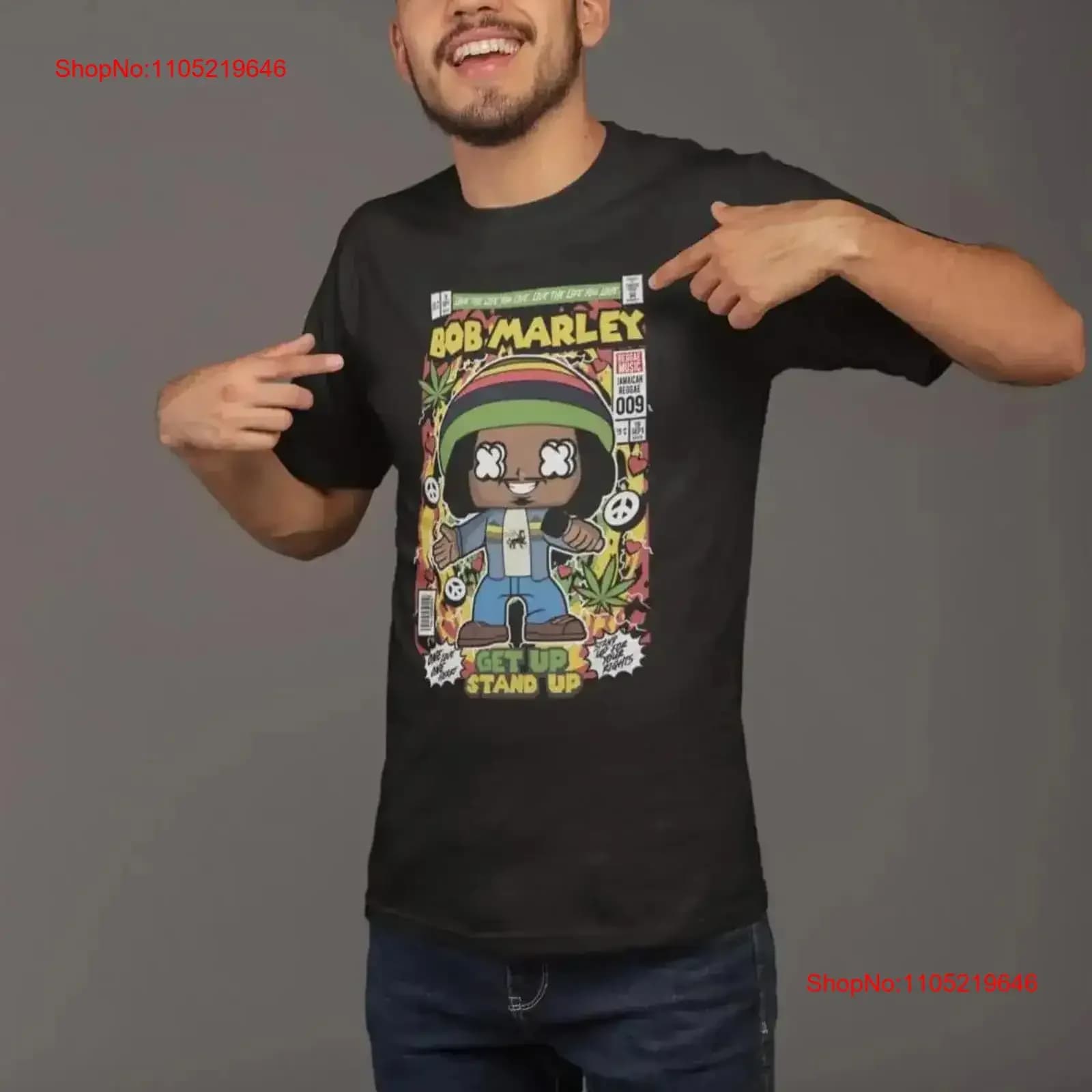 Bob Marley Get Up Stand Cultura pop Uni Sex T Shirt vintage Lavato homme grafico Leggermente morbido Abiti firmati alla moda