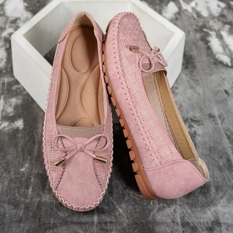 Mocassini da donna autunnali scarpe Casual moda scarpe in pelle PU traspirante donna cucito appartamenti fiocco calzature femminili Zapatos De Mujer