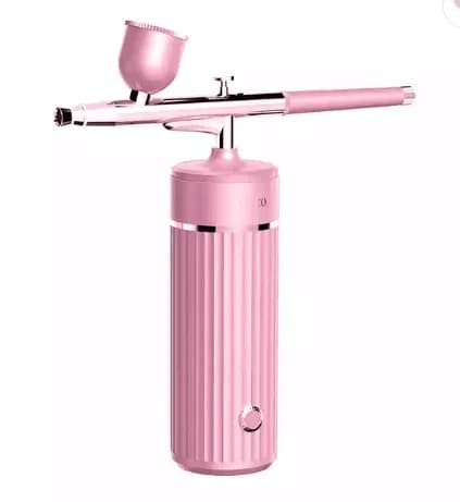 Professional portable makeup kit with USB rechargeable mini aerograph and 2 cups for foundation and nails