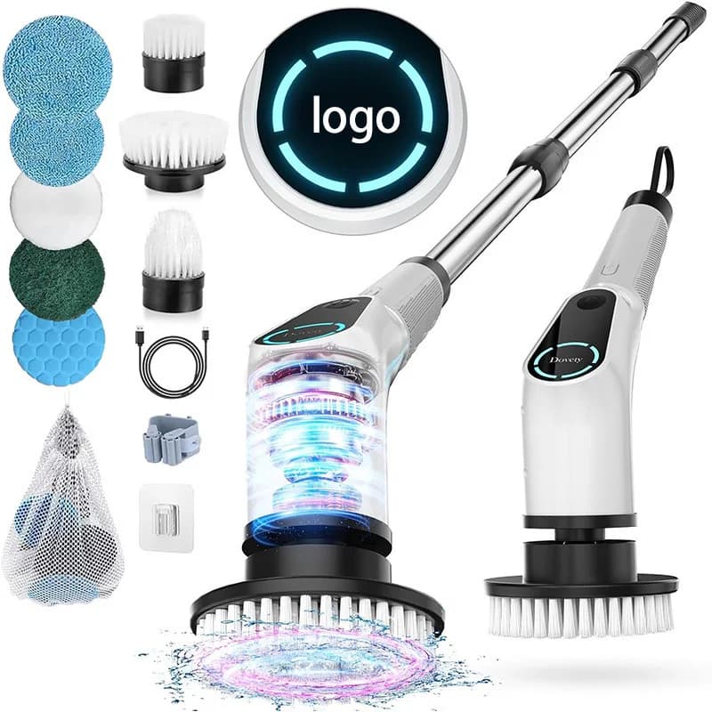 Lavapavimenti elettrico senza fili - Detergente automatico per pavimenti da cucina, bagno, WC, con spazzola in ABS