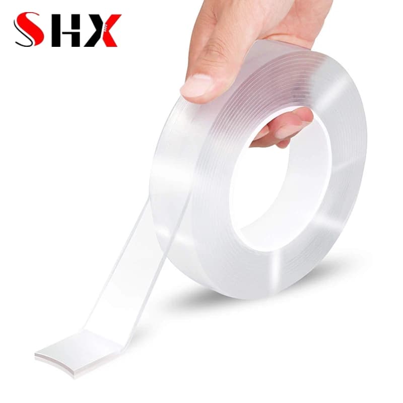 Nastro biadesivo trasparente Nano Tape Adesivi murali impermeabili Nastri riutilizzabili resistenti al calore per la decorazione della casa del bagno